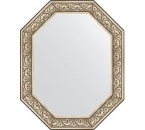 Зеркало EVOFORM в багетной раме - барокко серебро 106 mm (80x100 cm) 7248