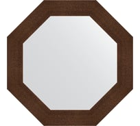 Зеркало EVOFORM в багетной раме - бронзовая лава 90 mm (71x71 cm) 7355