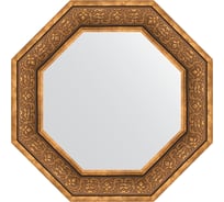 Зеркало EVOFORM в багетной раме - вензель бронзовый 101 mm (64x64 cm) 7376