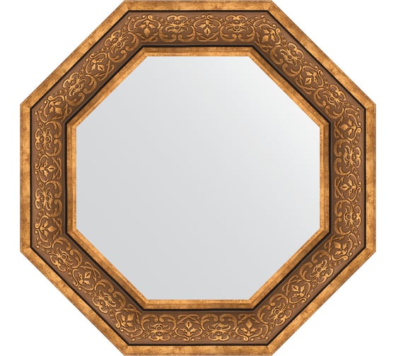 Зеркало EVOFORM в багетной раме - вензель бронзовый 101 mm (64x64 cm) 7376 1