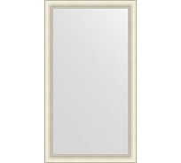 Зеркало EVOFORM в багетной раме - белый с серебром 60 mm (64x114 cm) BY 7620