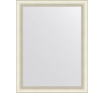 Зеркало EVOFORM в багетной раме - белый с серебром 60 mm (64x84 cm) BY 7619