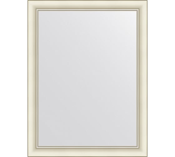 Зеркало EVOFORM в багетной раме - белый с серебром 60 mm (64x84 cm) BY 7619 1