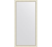 Зеркало EVOFORM в багетной раме - белый с серебром 60 mm (74x154 cm) BY 7624