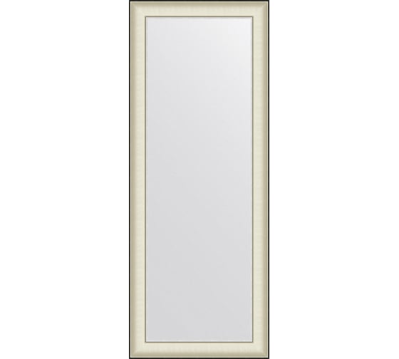 Зеркало EVOFORM в багетной раме - белая кожа с хромом 78 mm (58x148 cm) BY 7628 1