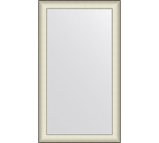 Зеркало EVOFORM в багетной раме - белая кожа с хромом 78 mm (68x118 cm) BY 7631