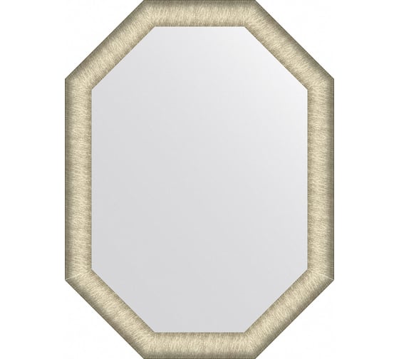 Зеркало EVOFORM в багетной раме - брашированное серебро 59 mm (60x80 cm) BY 7426