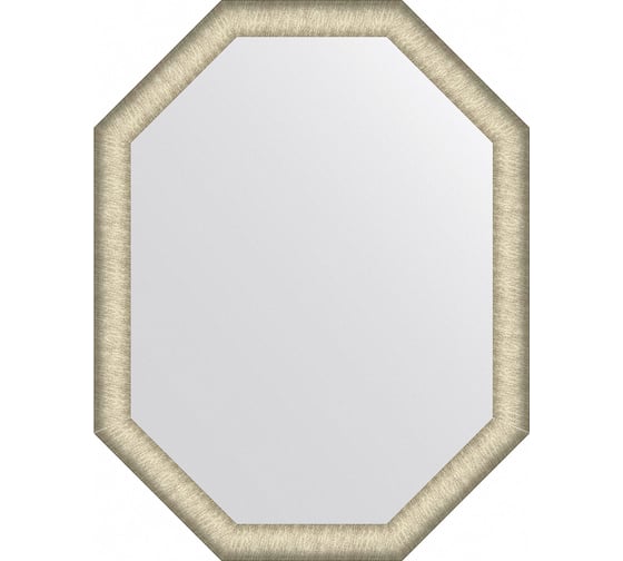 Зеркало EVOFORM в багетной раме - брашированное серебро 59 mm (70x90 cm) BY 7427 1