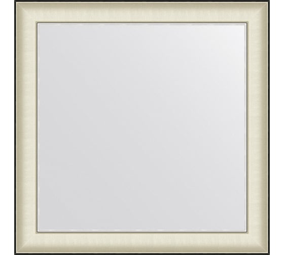Зеркало EVOFORM в багетной раме - белая кожа с хромом 78 mm (78x78 cm) BY 7632 1