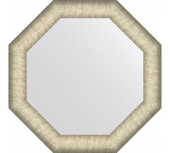 Зеркало EVOFORM в багетной раме - брашированное серебро 59 mm (50x50 cm) BY 7421 1