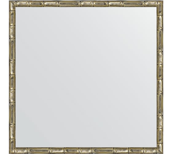 Зеркало EVOFORM в багетной раме - серебряный бамбук 24 mm (57x57 cm) 0608