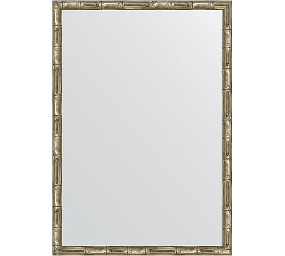 Зеркало EVOFORM в багетной раме - серебряный бамбук 24 mm (47x67 cm) 0625