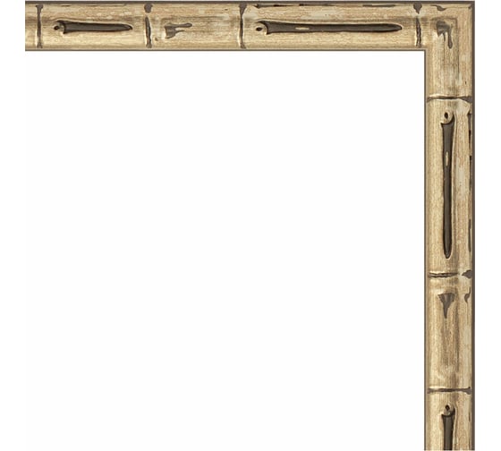 Зеркало EVOFORM в багетной раме - серебряный бамбук 24 mm (57x77 cm) 0642