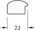 Зеркало EVOFORM в багетной раме - орех 22 mm (58x78 cm) 0637 6