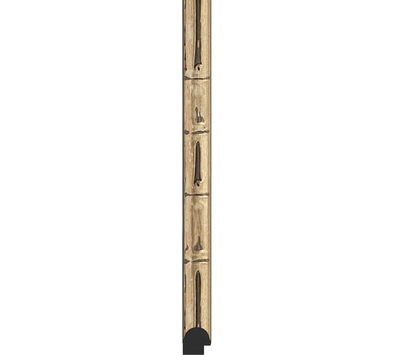 Зеркало EVOFORM в багетной раме - серебряный бамбук 24 mm (47x97 cm) 0694