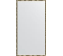 Зеркало EVOFORM в багетной раме - серебряный бамбук 24 mm (67x127 cm) 0745