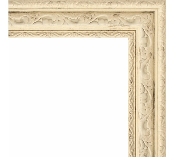 Зеркало EVOFORM в багетной раме - слоновая кость 51 mm (73x73 cm) 1025