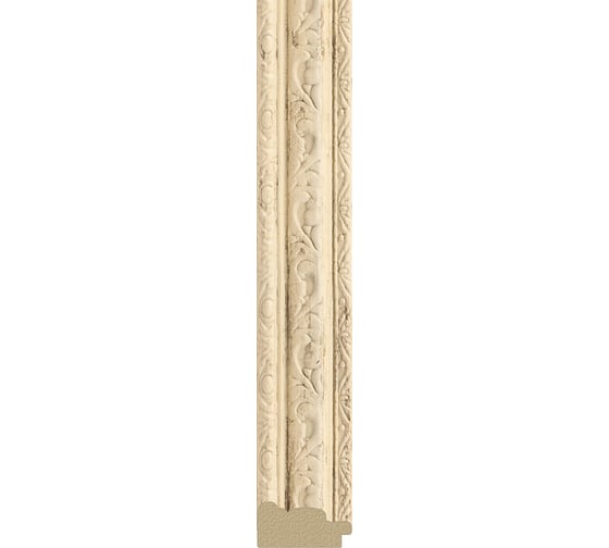 Зеркало EVOFORM в багетной раме - слоновая кость 51 mm (73x133 cm) 1100