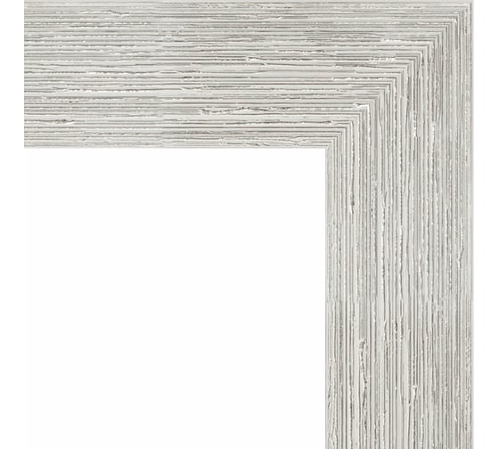 Зеркало EVOFORM в багетной раме - серебряный дождь 70 mm (66x66 cm) 3144