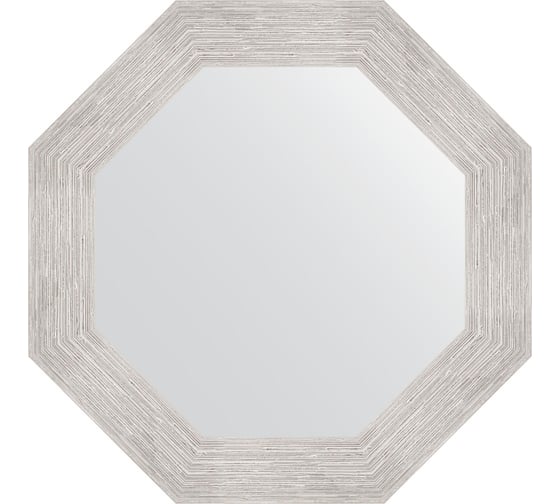 Зеркало EVOFORM в багетной раме - серебряный дождь 70 mm (53,0x53,0 cm) 3736