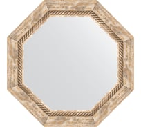 Зеркало EVOFORM в багетной раме - прованс с плетением 70 mm (53,2x53,2 cm) 3757