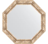 Зеркало EVOFORM в багетной раме - прованс с плетением 70 mm (63,2x63,2 cm) 3758