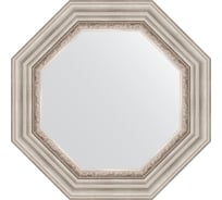 Зеркало EVOFORM в багетной раме - римское серебро 88 mm (56,6x56,6 cm) 3787