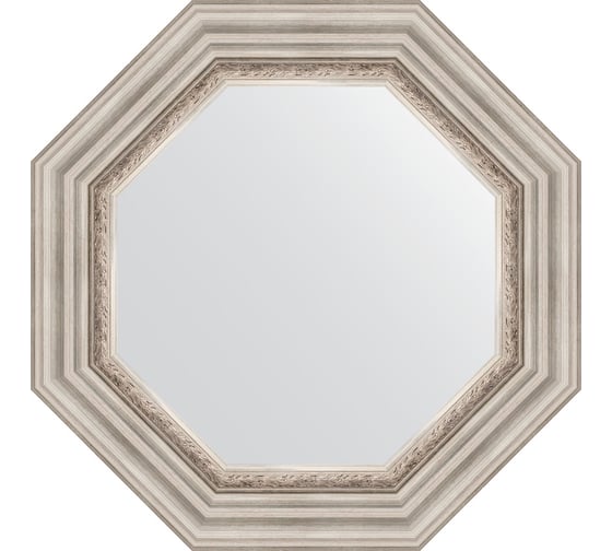 Зеркало EVOFORM в багетной раме - римское серебро 88 mm (56,6x56,6 cm) 3787 1