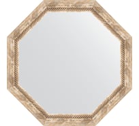 Зеркало EVOFORM в багетной раме - прованс с плетением 70 mm (73,2x73,2 cm) 3759