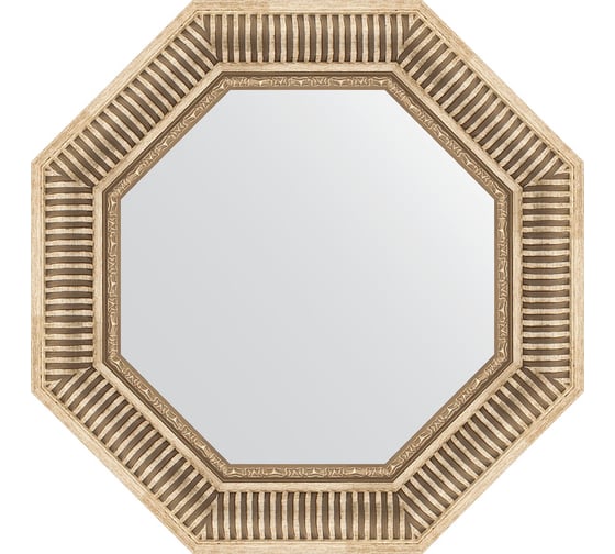 Зеркало EVOFORM в багетной раме - серебряный акведук 93 mm (57,8x57,8 cm) 3814 1