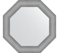Зеркало EVOFORM в багетной раме - серебряная кольчуга 88 mm (67x67 cm) 3878