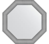 Зеркало EVOFORM в багетной раме - серебряная кольчуга 88 mm (77x77 cm) 3879
