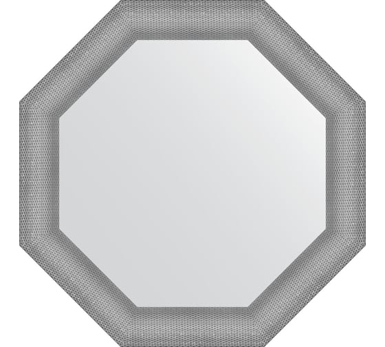 Зеркало EVOFORM в багетной раме - серебряная кольчуга 88 mm (77x77 cm) 3879 1