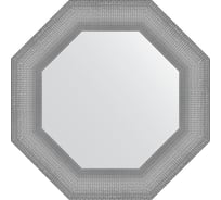 Зеркало EVOFORM в багетной раме - серебряная кольчуга 88 mm (57x57 cm) 3877