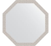 Зеркало EVOFORM в багетной раме - мозаика хром 46 mm (63x63 cm) 3958