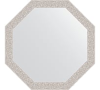 Зеркало EVOFORM в багетной раме - мозаика хром 46 mm (53x53 cm) 3957