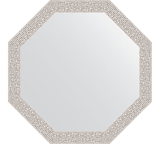 Зеркало EVOFORM в багетной раме - мозаика хром 46 mm (53x53 cm) 3957 1