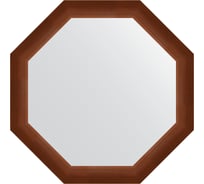 Зеркало EVOFORM в багетной раме - орех 65 mm (67x67 cm) 3992
