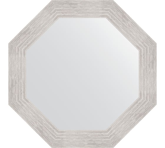 Зеркало EVOFORM в багетной раме - серебряный дождь 70 mm (57x57 cm) 3997