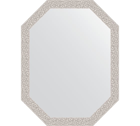 Зеркало EVOFORM в багетной раме - мозаика хром 46 mm (53x68 cm) 7006