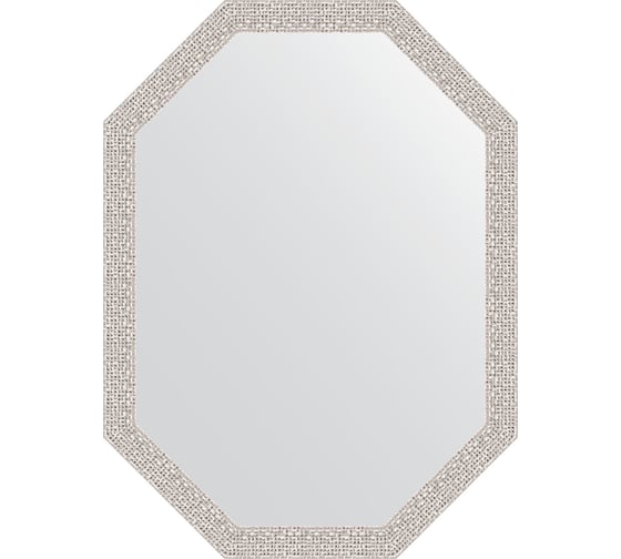 Зеркало EVOFORM в багетной раме - мозаика хром 46 mm (58x78 cm) 7007