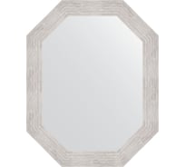 Зеркало EVOFORM в багетной раме - серебряный дождь 70 mm (57x72 cm) 7086