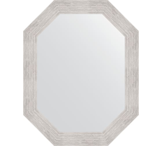 Зеркало EVOFORM в багетной раме - серебряный дождь 70 mm (57x72 cm) 7086