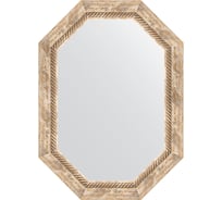 Зеркало EVOFORM в багетной раме - прованс с плетением 70 mm (53x73 cm) 7117