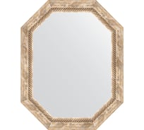 Зеркало EVOFORM в багетной раме - прованс с плетением 70 mm (58x73 cm) 7118