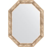 Зеркало EVOFORM в багетной раме - прованс с плетением 70 mm (63x83 cm) 7119