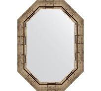 Зеркало EVOFORM в багетной раме - серебряный бамбук 73 мм (58x73 cm) 7126