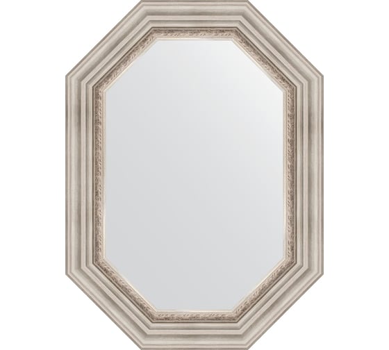 Зеркало EVOFORM в багетной раме - римское серебро 88 mm (56x76 cm) 7165 1