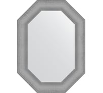Зеркало EVOFORM в багетной раме - серебряная кольчуга 88 mm (56x76 cm) 7289