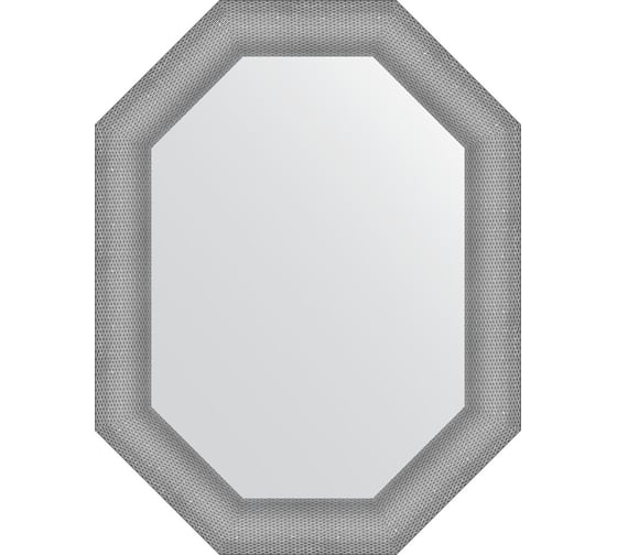 Зеркало EVOFORM в багетной раме - серебряная кольчуга 88 mm (66x86 cm) 7291 1